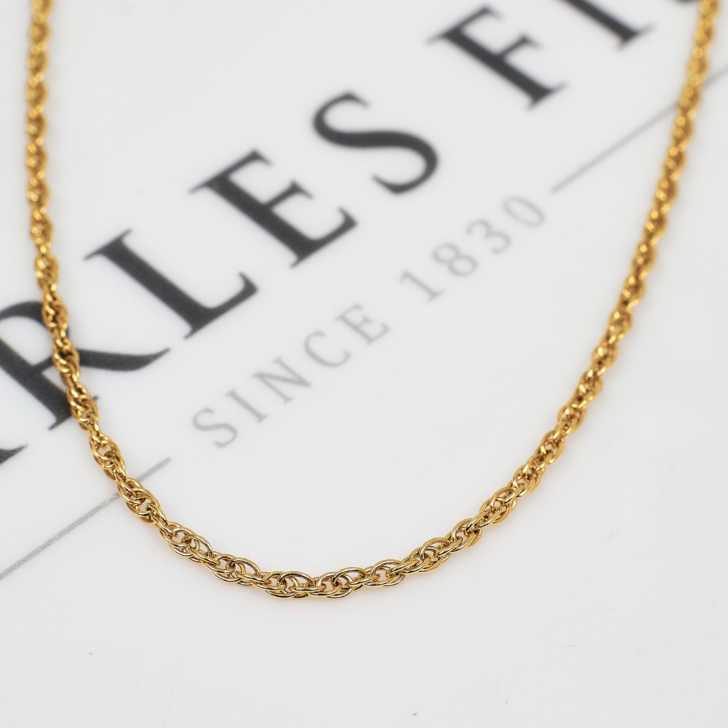 Pre-Owned 9ct Gold Prince Of Wales Necklace 20 Inch