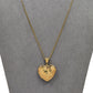 Pre-Owned 9ct Gold Swirl Design Heart Locket Pendant & Chain