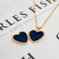 Pre-Owned 9ct Gold Swirl Design Heart Locket Pendant & Chain