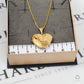 Pre-Owned 9ct Gold Swirl Design Heart Locket Pendant & Chain
