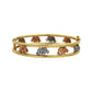Pre-Owned 9ct Gold Tricolor Elephant Design Hinged Bangle