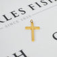 Pre-Owned 9ct Gold Swirl Pattern Cross Pendant