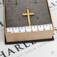 Pre-Owned 9ct Gold Swirl Pattern Cross Pendant