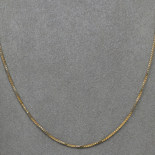 Pre-Owned 9ct Gold Box Link Chain Necklace 20 Inch