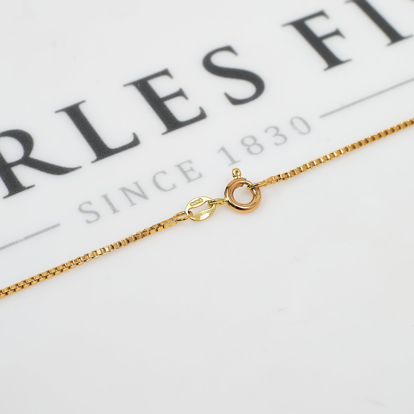 Pre-Owned 9ct Gold Box Link Chain Necklace 20 Inch