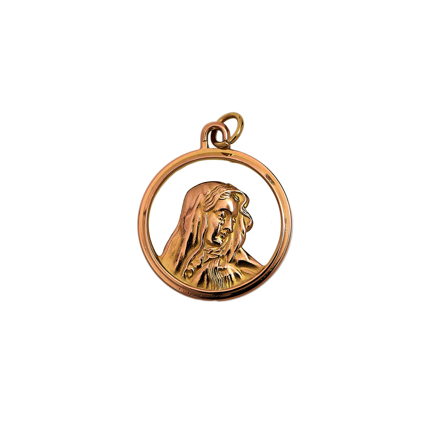 Pre-Owned 9ct Gold Openwork Madonna Pendant