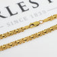 Pre-Owned 9ct Gold Flat Byzantine Bracelet 8 Inch