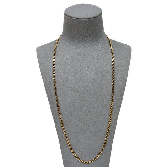 Pre-Owned 9ct Gold Curb Chain Necklace 25 Inch
