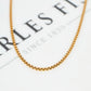 Pre-Owned 9ct Gold Box Link Necklace 16 Inch