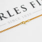 Pre-Owned 9ct Gold Box Link Necklace 16 Inch