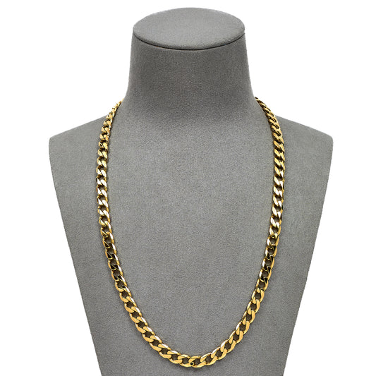 Pre-Owned 9ct Gold Curb Chain Necklace 21 Inch