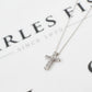 Pre-Owned 18ct White Gold Diamond Cross Pendant Necklace