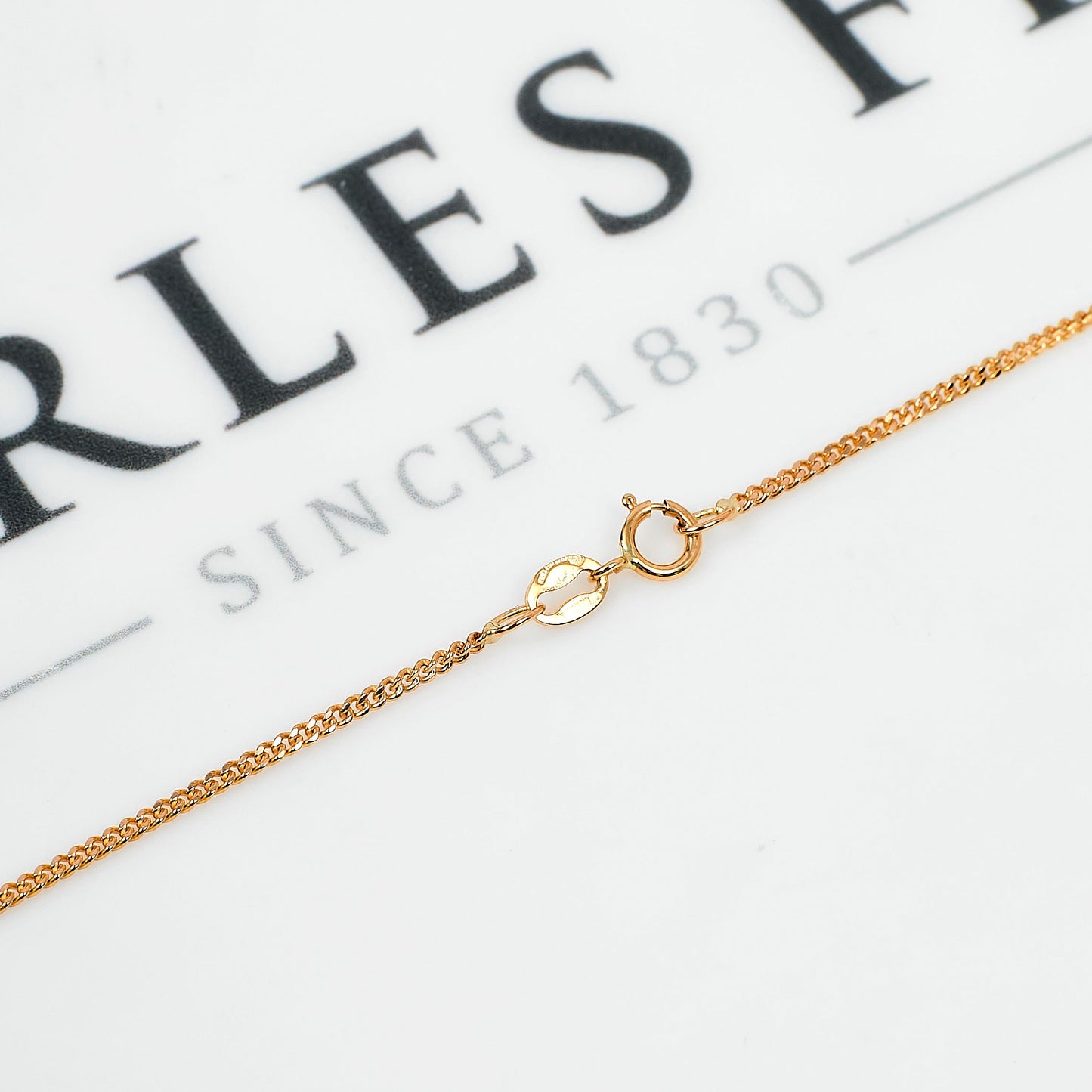 Pre-Owned 9ct Gold Curb Chain Necklace 16 Inch