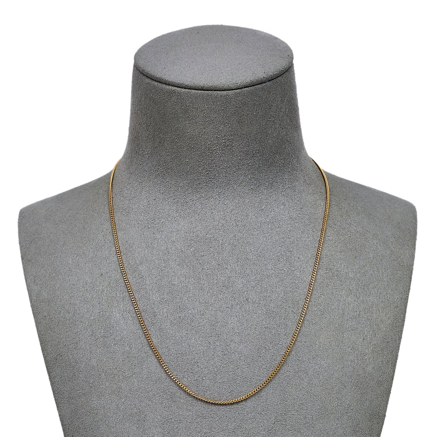 Pre-Owned 9ct Gold Curb Chain Necklace 16 Inch