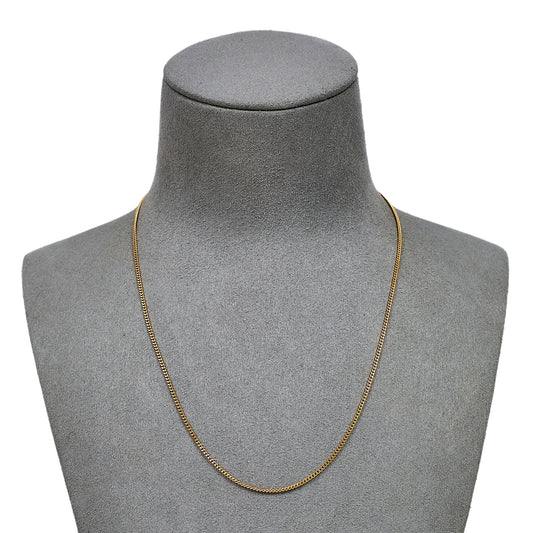 Pre-Owned 9ct Gold Curb Chain Necklace 16 Inch
