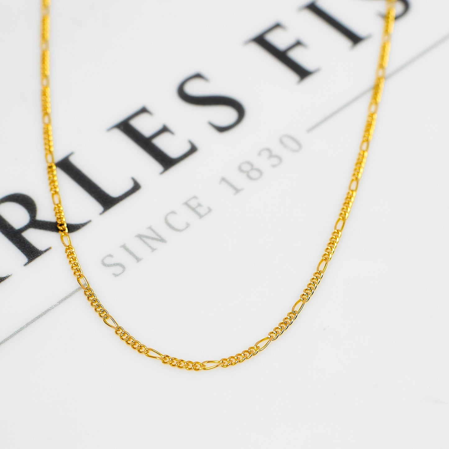 Pre-Owned 9ct Gold Figaro Chain Necklace 16 Inch