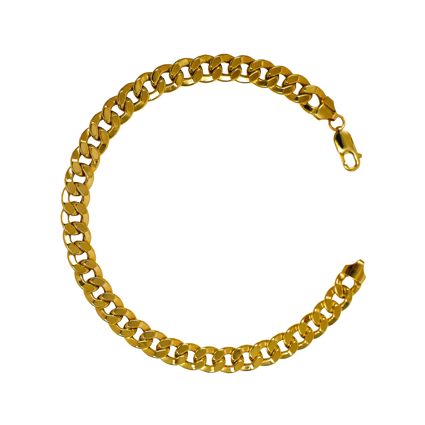Pre-Owned 14ct Gold Curb Chain Bracelet 9 Inch