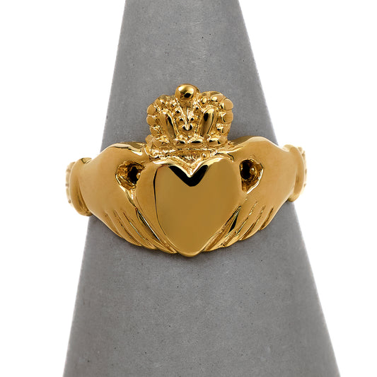 Pre-Owned 9ct Gold Claddagh Ring Size Q.5
