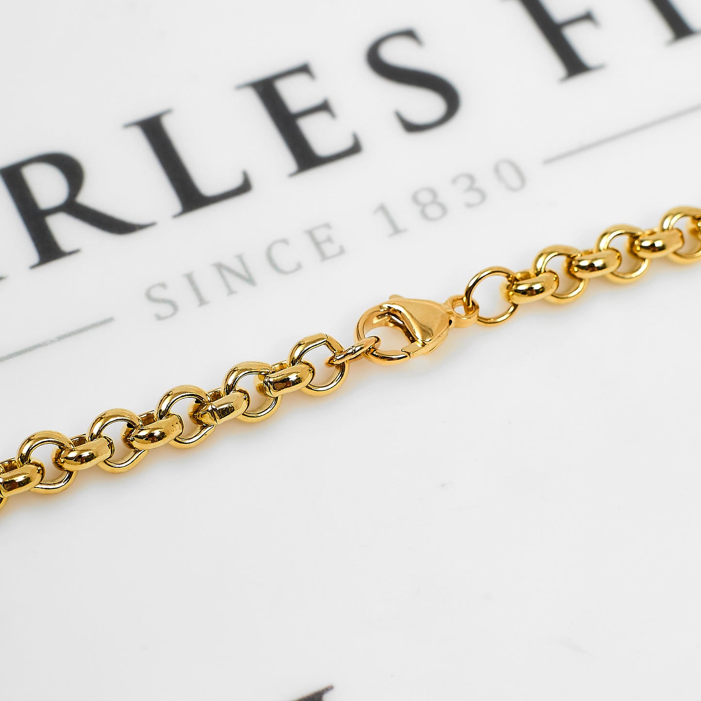 Pre-Owned 9ct Gold Belcher Chain Necklace 24 Inch