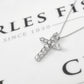 Pre-Owned 18ct White Gold Diamond Set Cross & Chain