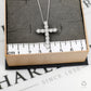 Pre-Owned 18ct White Gold Diamond Set Cross & Chain