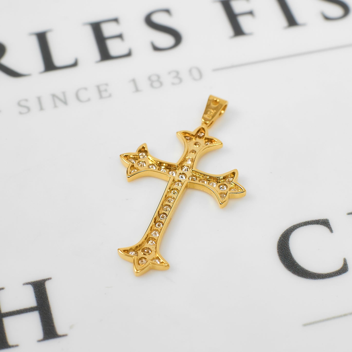 Pre-Owned 18ct Gold Diamond Cross Pendant