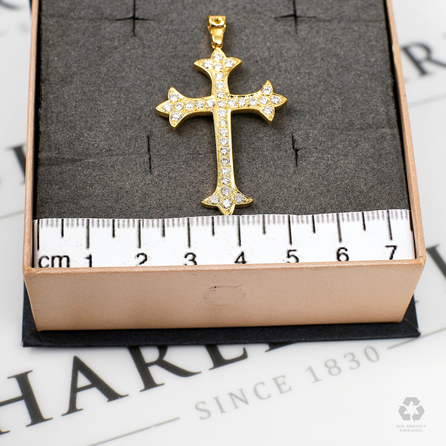 Pre-Owned 18ct Gold Diamond Cross Pendant