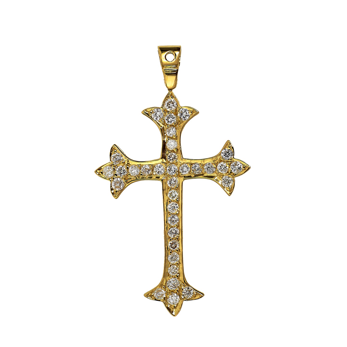 Pre-Owned 18ct Gold Diamond Cross Pendant