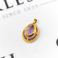 Pre-Owned 18ct Gold Oval Amethyst & Diamond Cluster Pendant