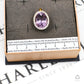 Pre-Owned 18ct Gold Oval Amethyst & Diamond Cluster Pendant