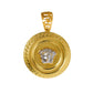 Pre-Owned 18ct Gold 2 Tone Greek Key & Medusa Head Pendant