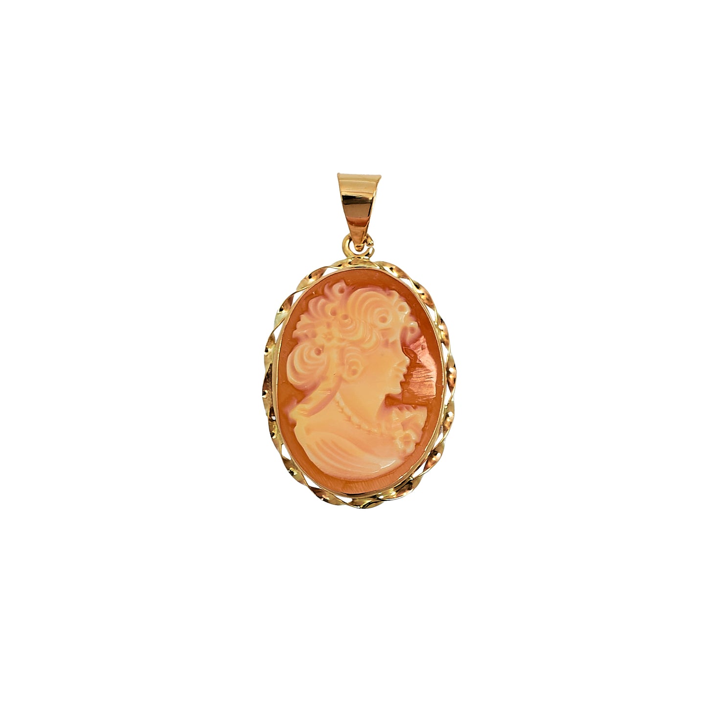 Pre-Owned 9ct Gold Oval Cameo Pendant