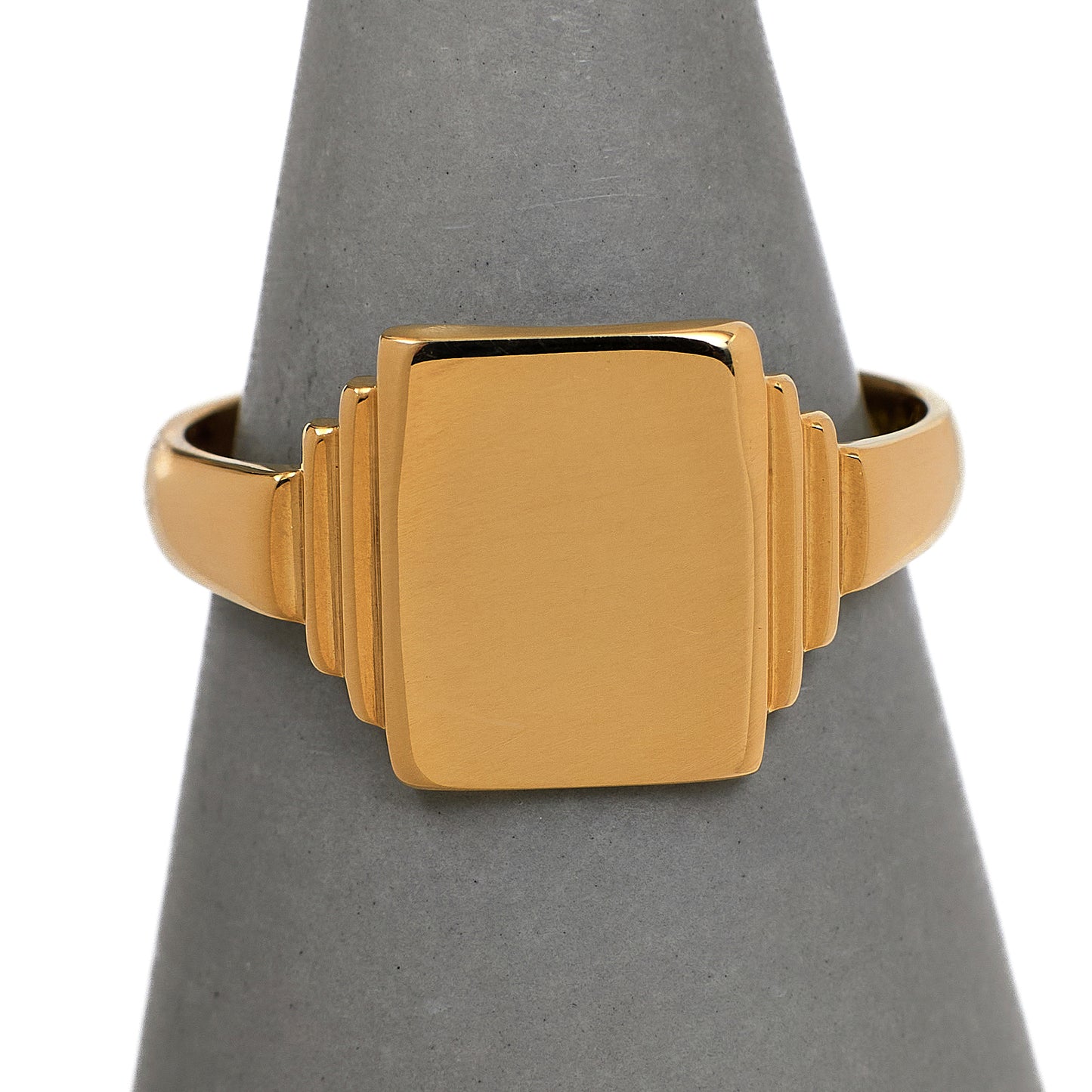 Pre-Owned 9ct Gold Square Signet Ring Size U
