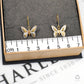 Pre-Owned 9ct Gold Butterfly Drop Earrings