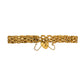 Pre-Owned 9ct Gold Brick Design Bracelet & Heart Padlock