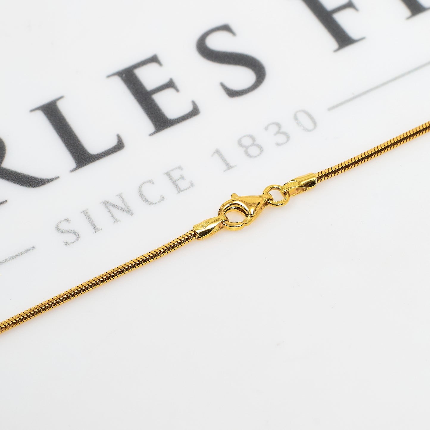 Pre-Owned 18ct Gold Snake Chain Necklace 20 Inch
