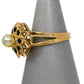Pre-Owned 14ct Cultured & Seed Pearl & Sapphire Cluster Ring
