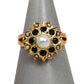 Pre-Owned 14ct Cultured & Seed Pearl & Sapphire Cluster Ring