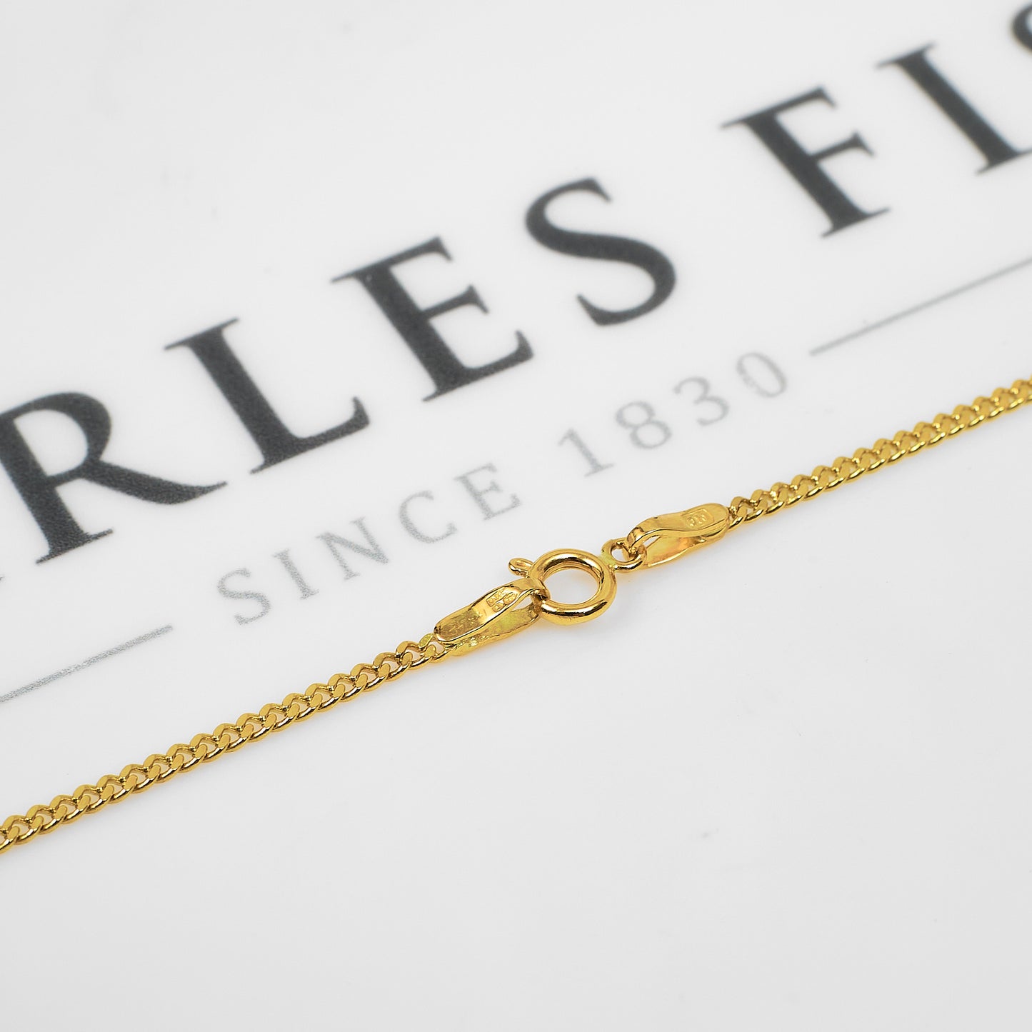Pre-Owned 18ct Gold Curb Chain Necklace 20 Inch