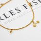 Pre-Owned 18ct Gold Heart & Bead Tassel Anklet