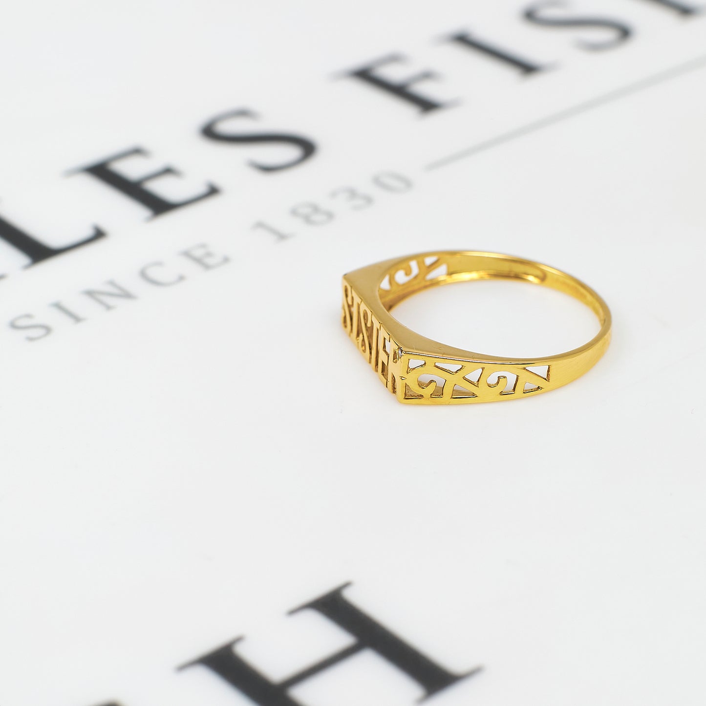 Pre-Owned 9ct Gold & Diamond SISTER Cherish Ring Size P