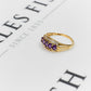 Pre-Owned 9ct Gold Purple Stone & Diamond Ring Size S