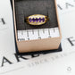 Pre-Owned 9ct Gold Purple Stone & Diamond Ring Size S