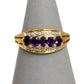 Pre-Owned 9ct Gold Purple Stone & Diamond Ring Size S