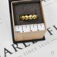 Pre-Owned 9ct Gold 7 Open Circle Ring Size S