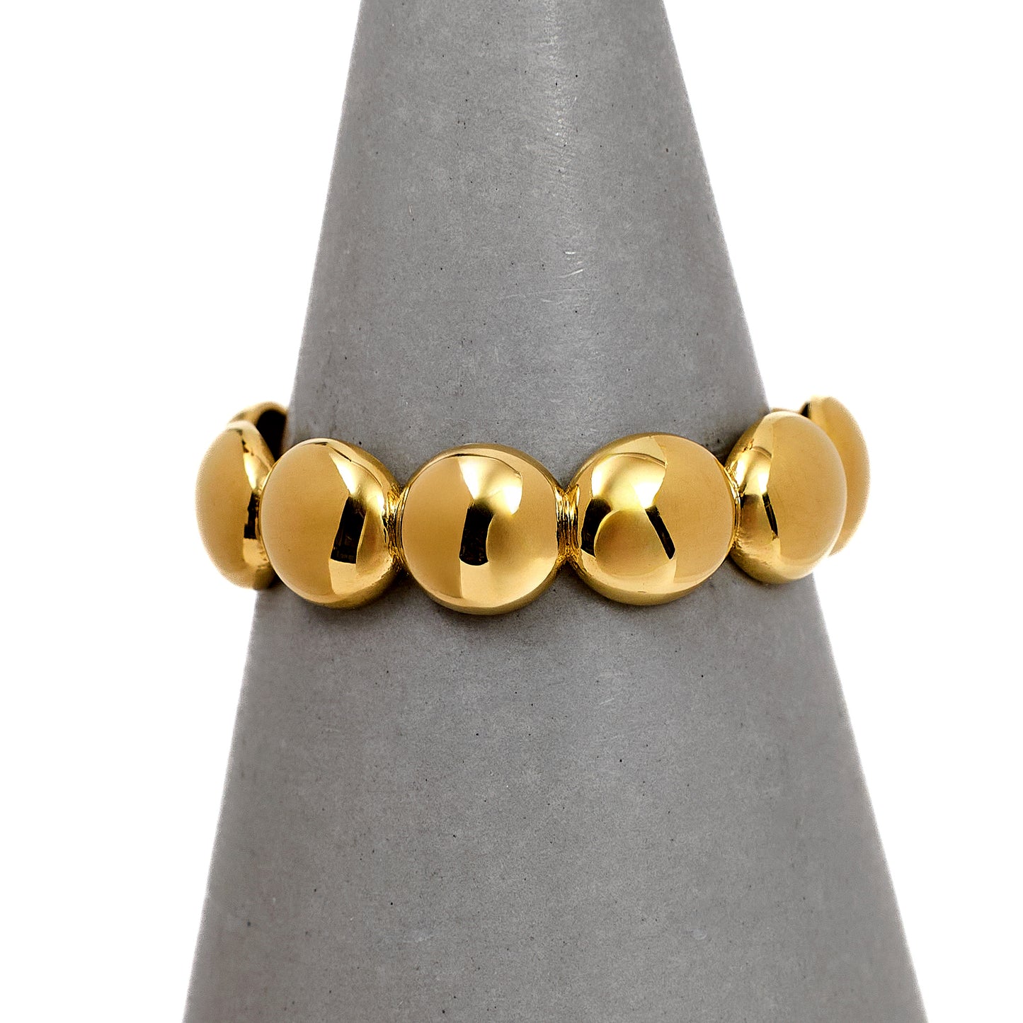 Pre-Owned 9ct Gold 7 Open Circle Ring Size S