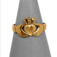 Pre-Owned 9ct Gold Claddagh Ring Size P