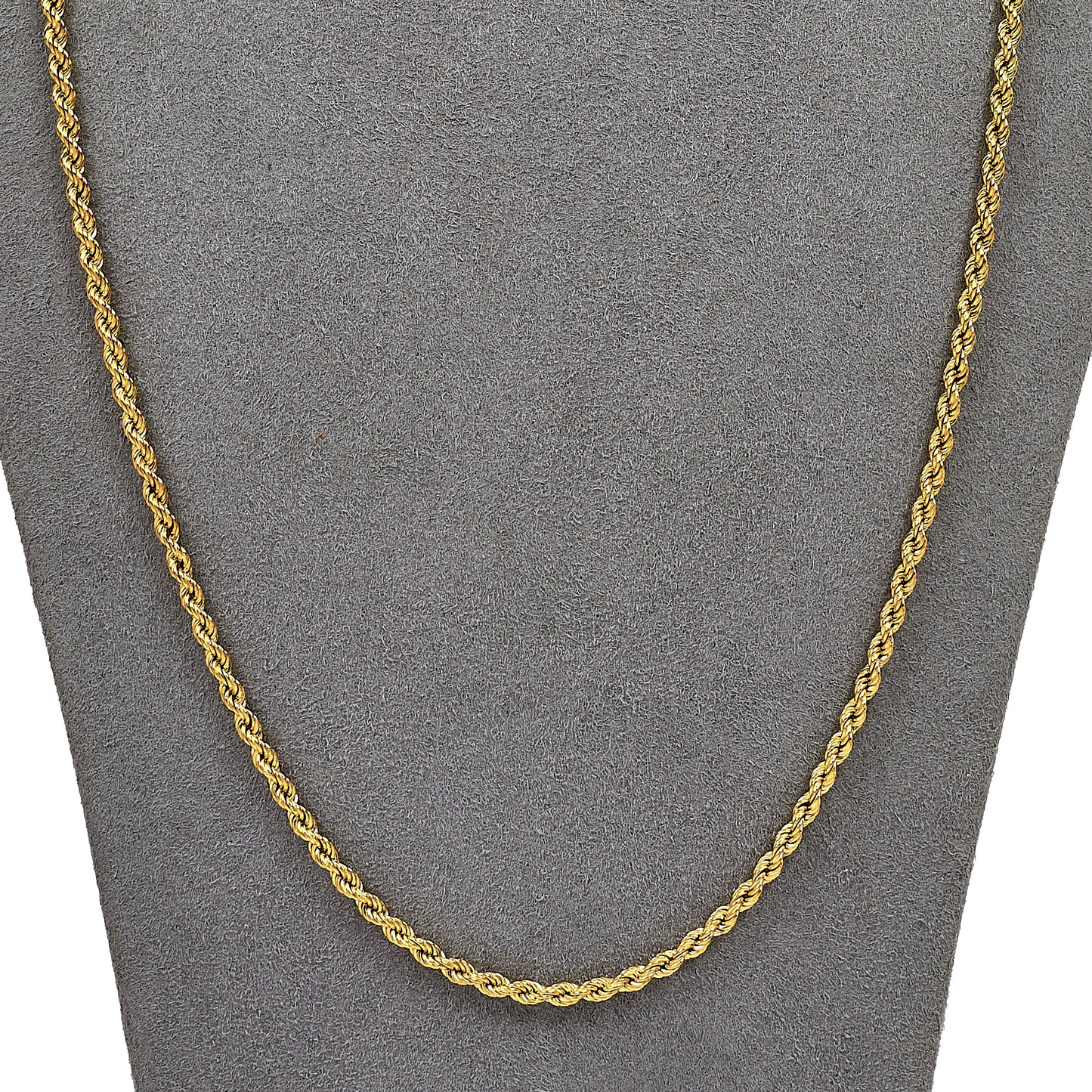 Pre-Owned 9ct Gold Rope Chain Necklace 24 Inch