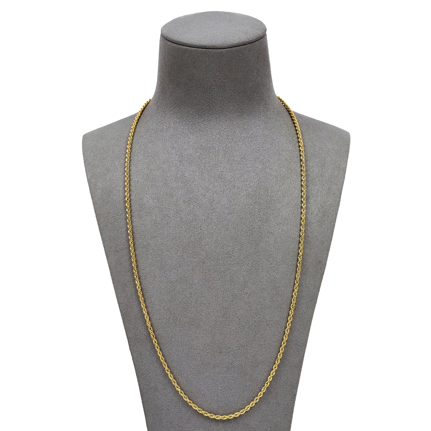 Pre-Owned 9ct Gold Rope Chain Necklace 24 Inch