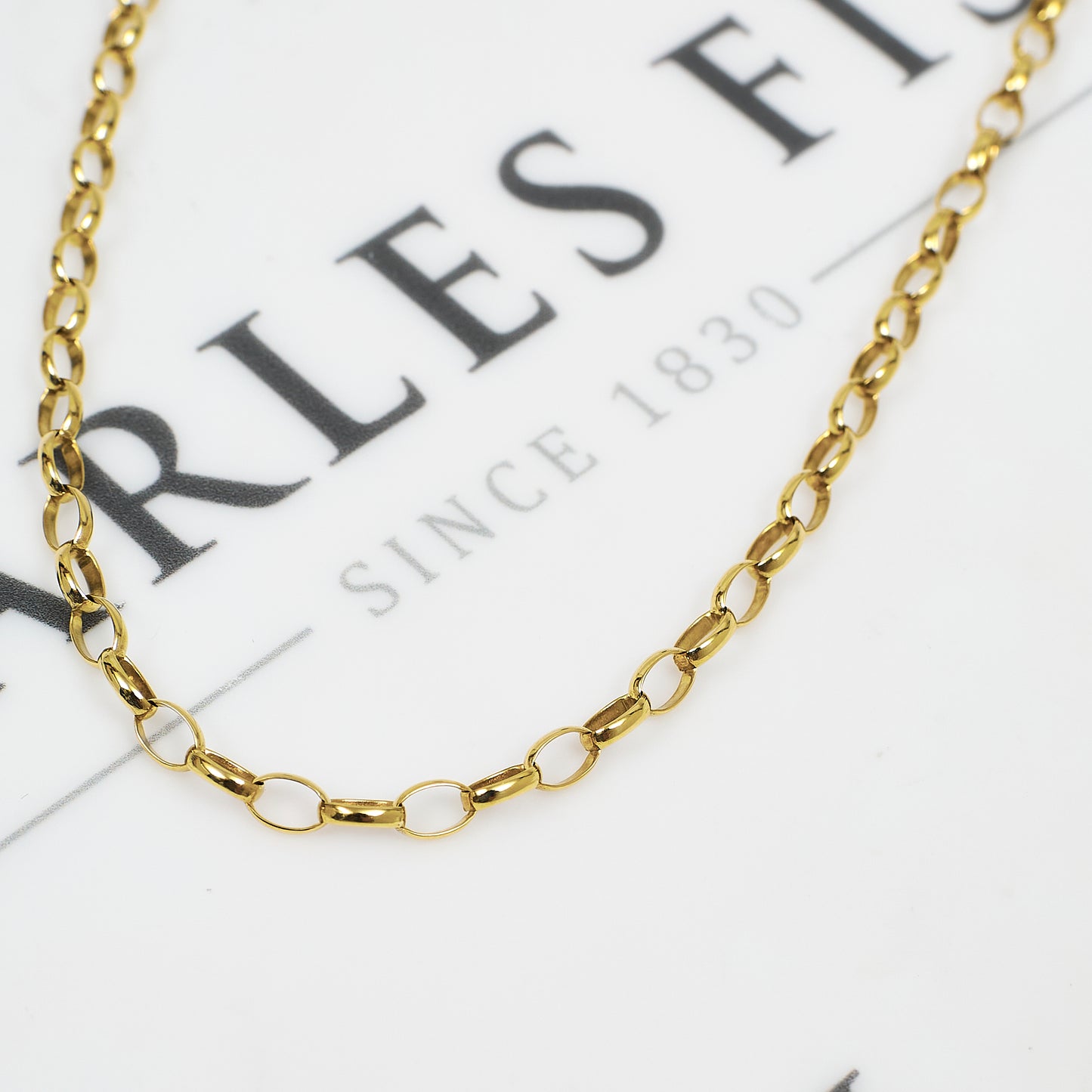 Pre-Owned 9ct Gold Belcher Chain Necklace 23 Inch